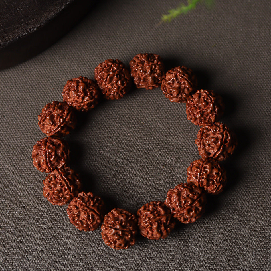 Machine Brush Dyed Double Dragon Corpulent Pure Beaded Buddha Crafts Bracelet