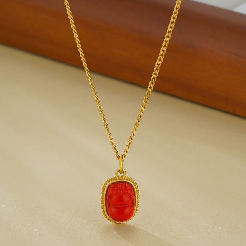 Jade Affordable Luxury Fashion Trendy Clavicle Necklace
