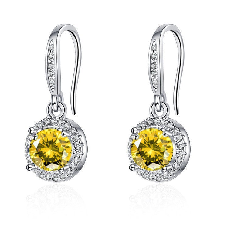 Moissanite Ear Female With Hearts Sterling Earrings