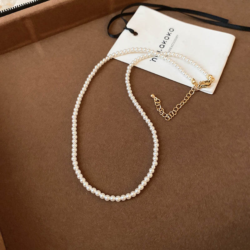 Women's Oversized Pearl Minimalist Design Clavicle Chain Necklaces