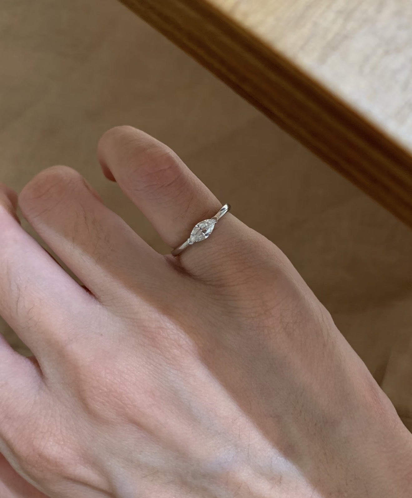 Rhinestone Female Sweet Cute Stylish Versatile Temperament Entry Lux Niche Ring