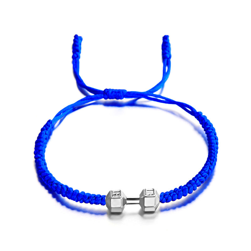 Women's Fashion Big Dumbbell Woven Couple Hand Bracelets