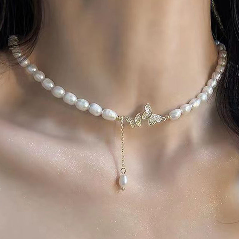 Women's Stitching Heart Clavicle Chain Light Luxury Necklaces