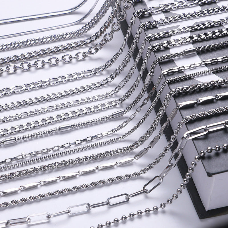 Featured Fashion Titanium Chain Choker Handmade Necklaces