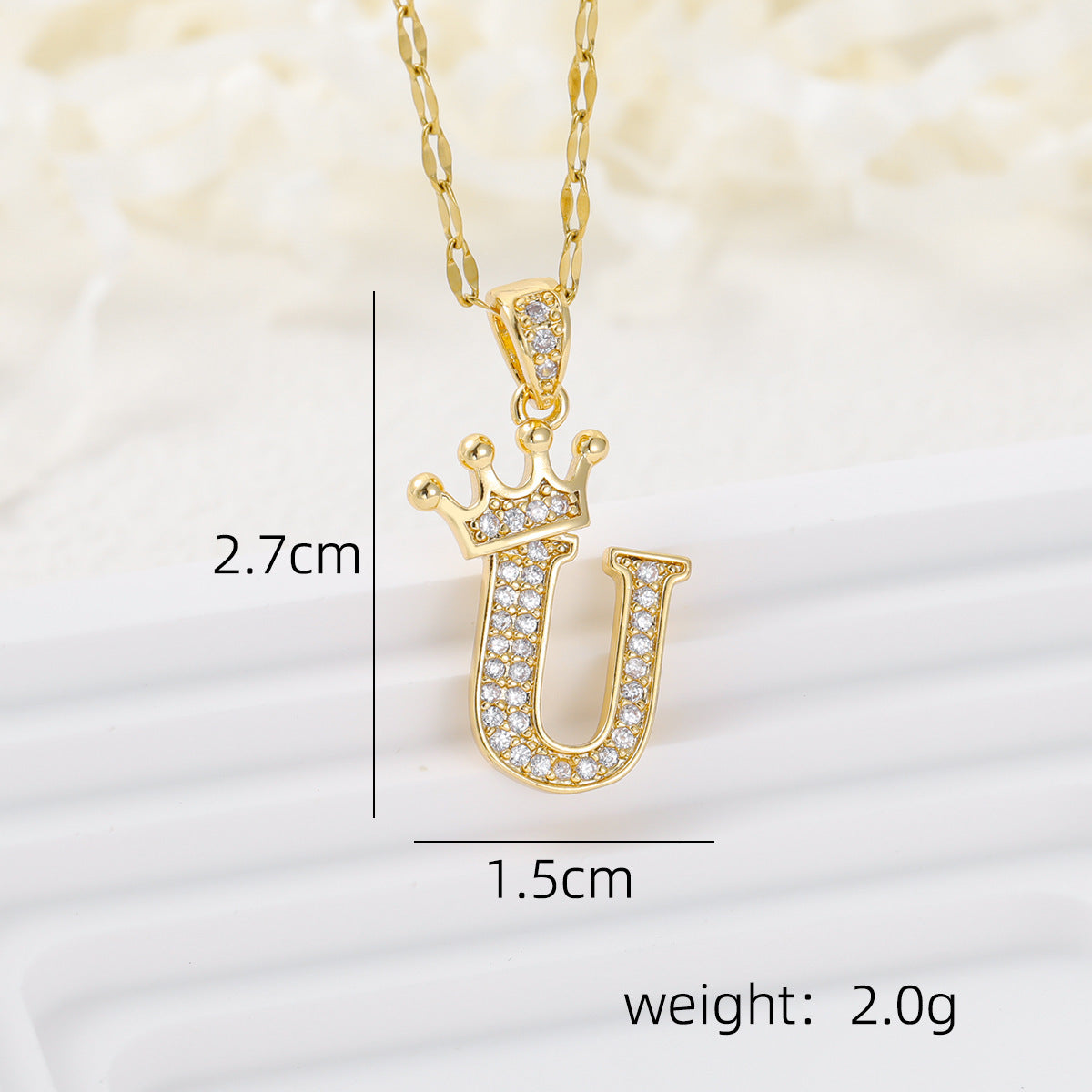 Casual Crown Letters Diamond Fashionable Female Necklace