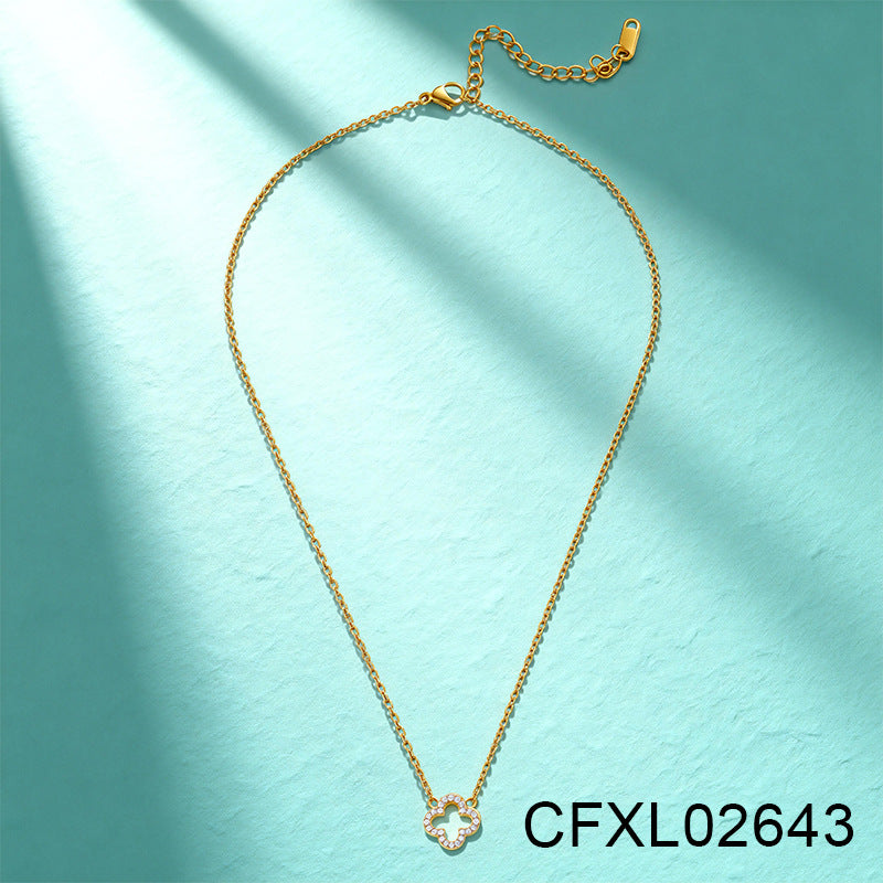 Women's Light Luxury High-grade Titanium Steel Simple Geometric Necklace