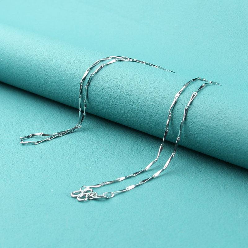 Gold Clavicle Chain Alloy Sier Melon Seeds O-shaped Water Necklace