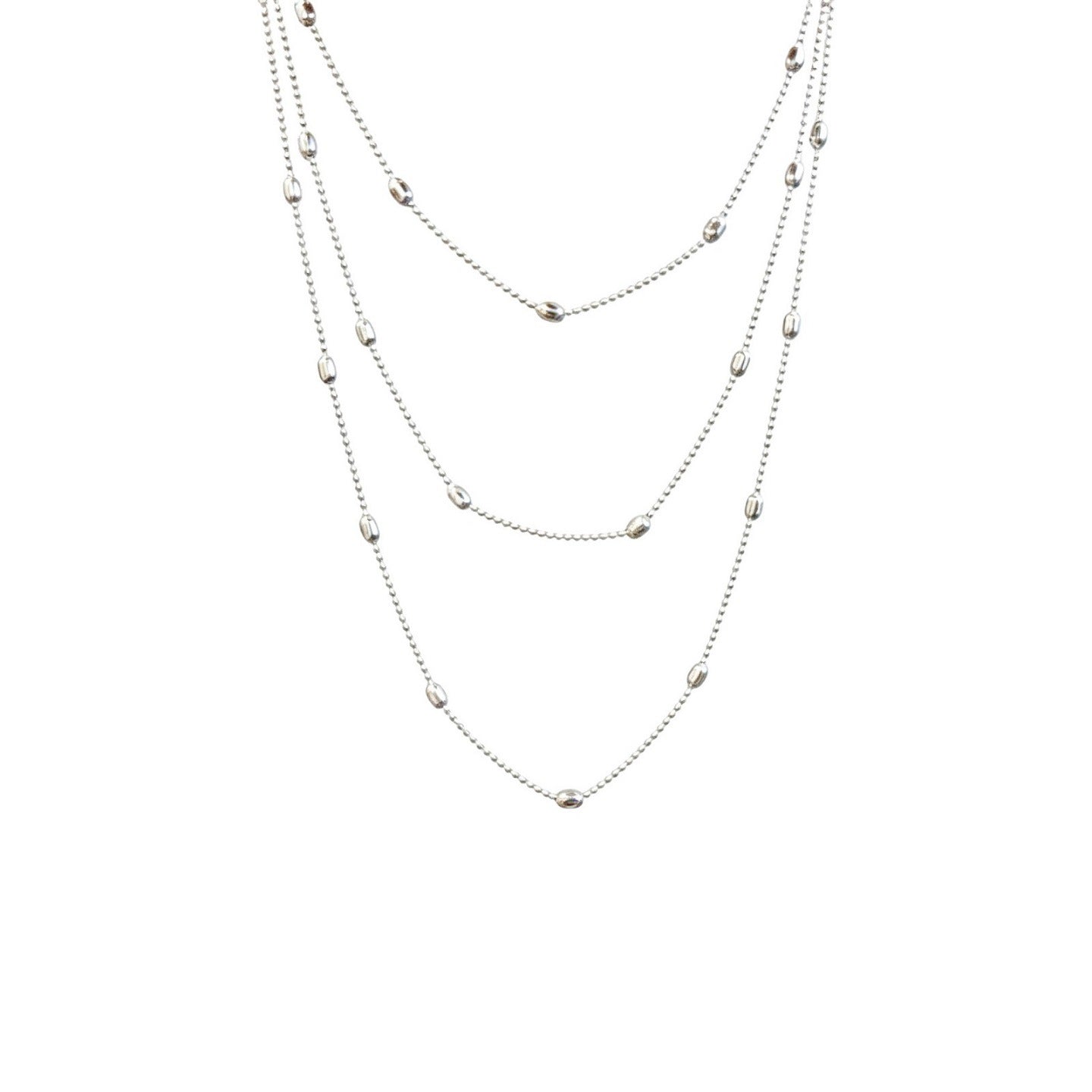 Women's Long Twin Bead Chain High Sense Light Necklace