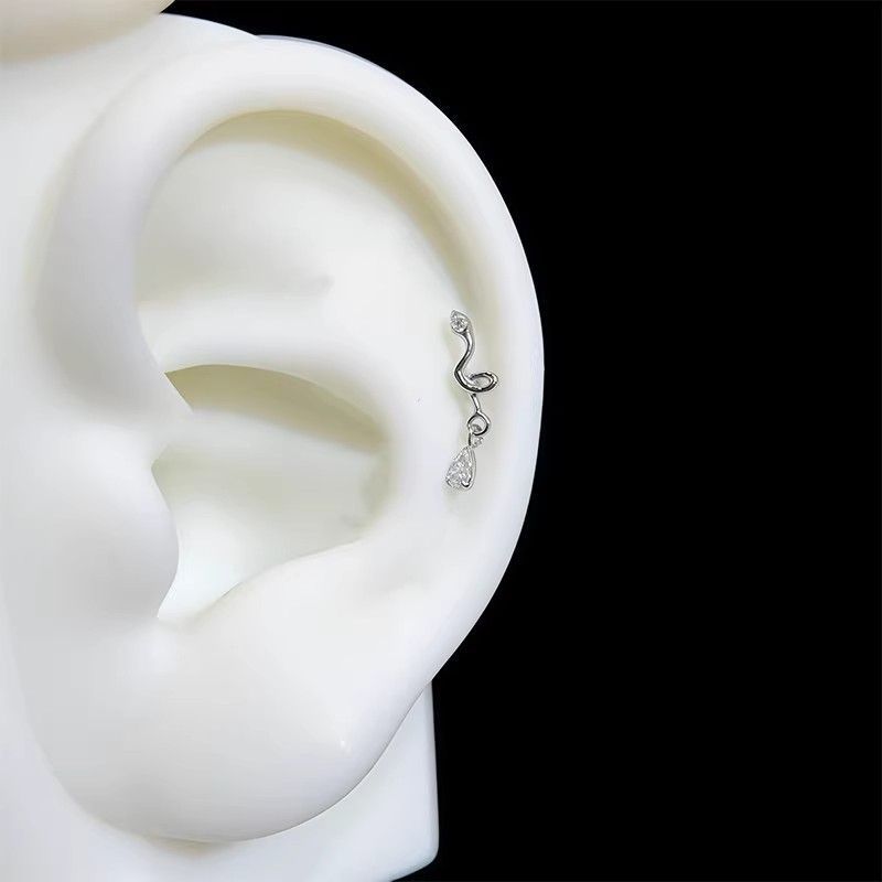 Snake Titanium Alloy Eardrops Internal Thread Rings