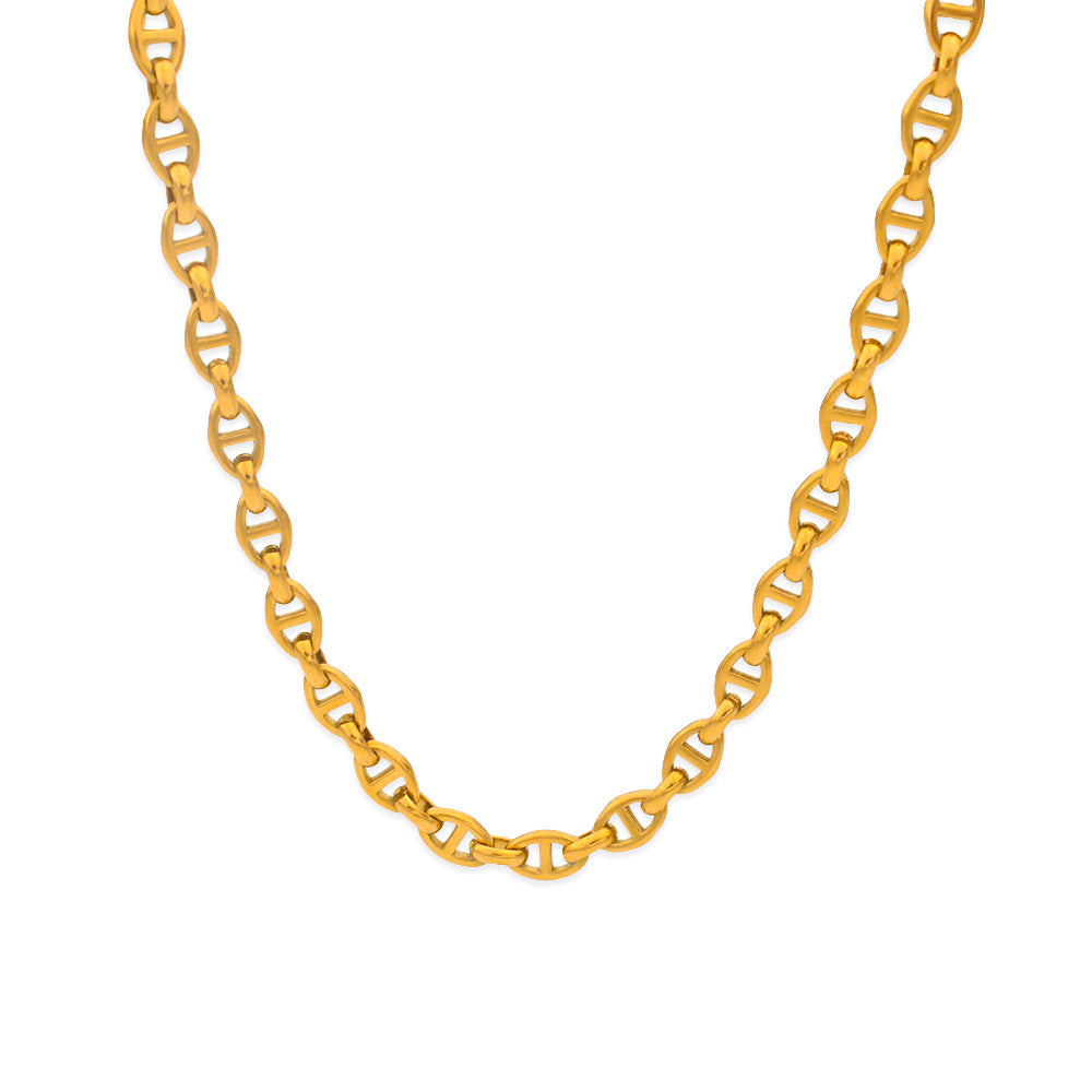 Pig Nose Titanium Steel Chain Hip Hop Jewelry Set