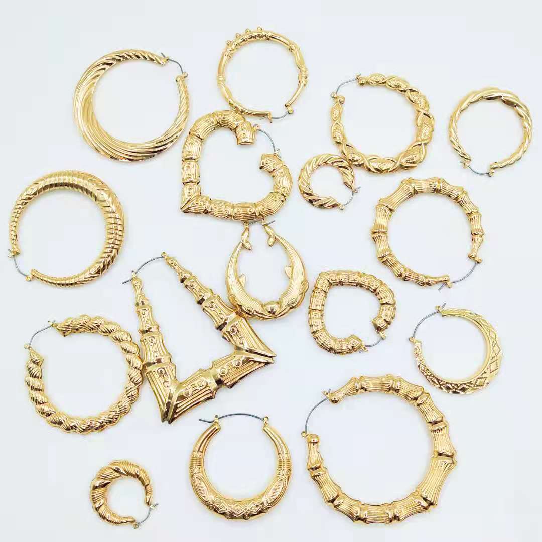 Bamboo Ear Geometric Creative Fashion Punk Earrings