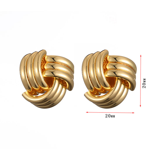 Women's Retro Hoop Hollow Tube Series Sister-in-law Earrings