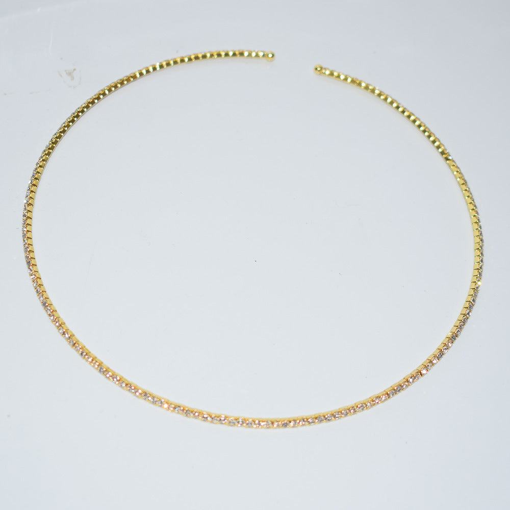 Fashion Single-layer Rhinestone Bride Wedding Dress Collar
