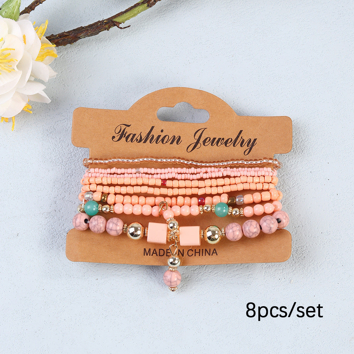 Beautiful Women's Bohemian Design Bead Elastic Bracelet
