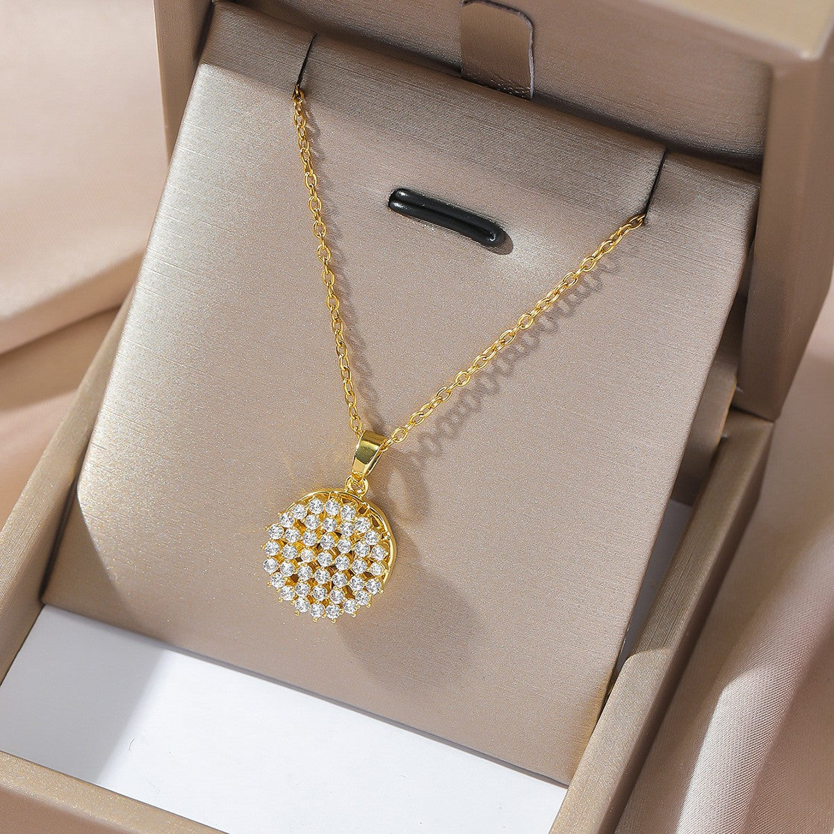 Women's Colorful Flower Titanium Steel Clavicle Chain Necklace