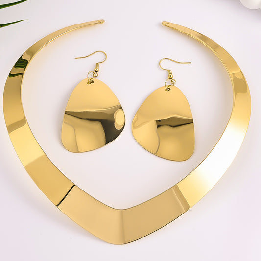 Women's Open Fashion Metal Exaggerated Suite Collar