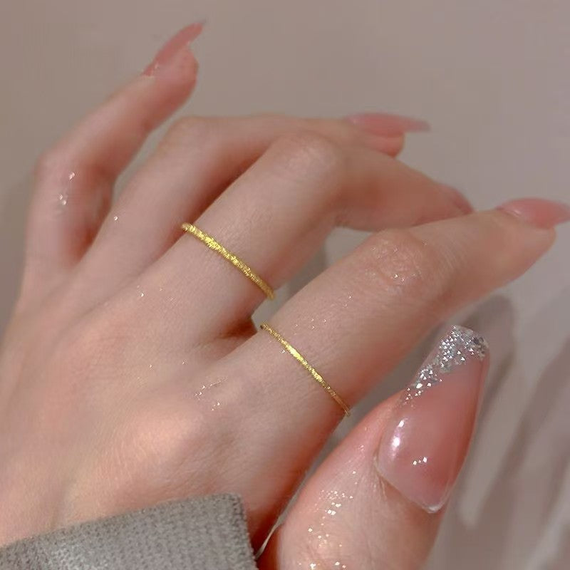 Mini Full Circle Thin Glittering Starry Rings