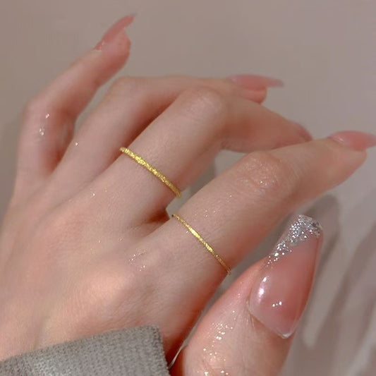 Mini Full Circle Thin Glittering Starry Rings