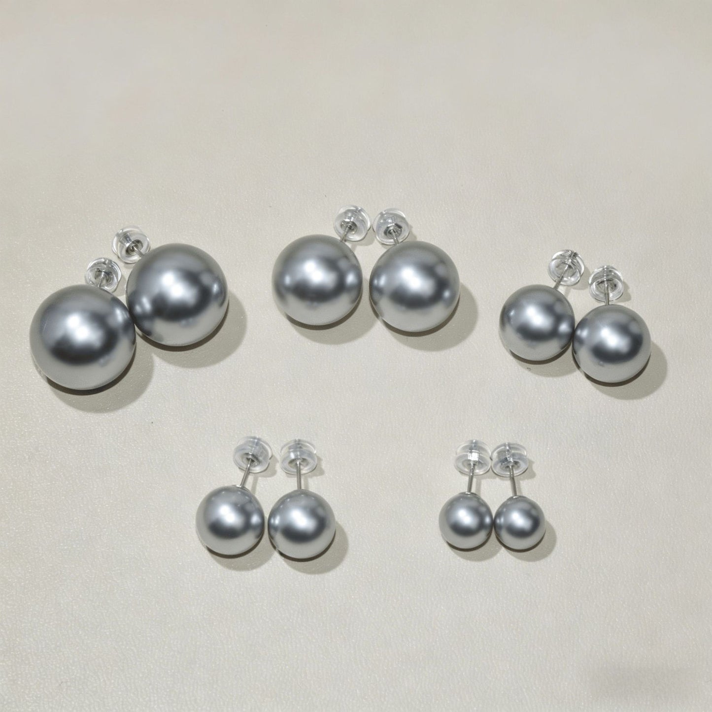 Simple Pearl Plain Ear Basic Style High Sense Stud Earrings