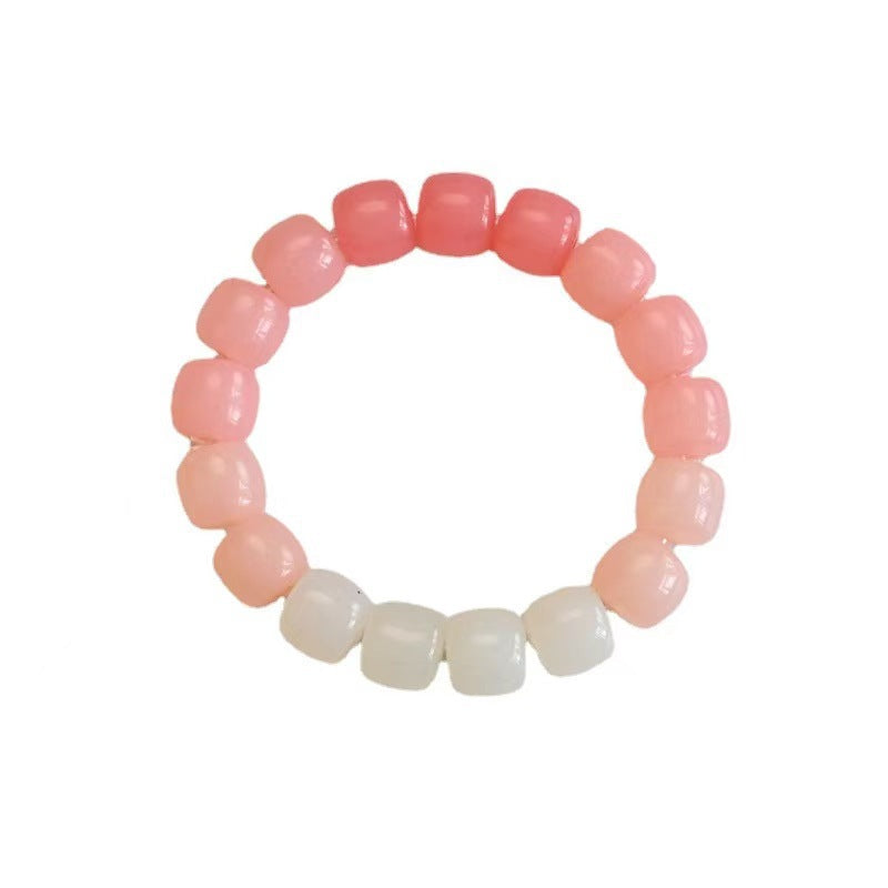 Ice Transparent White Jade Imitation Bodhi Pliable Bracelets