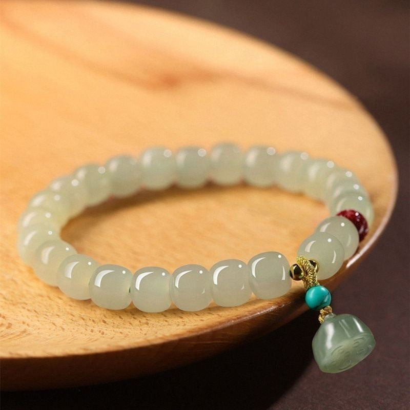 Imitation Jade Summer Lotus Seedpod Hand For Girlfriend Bracelet
