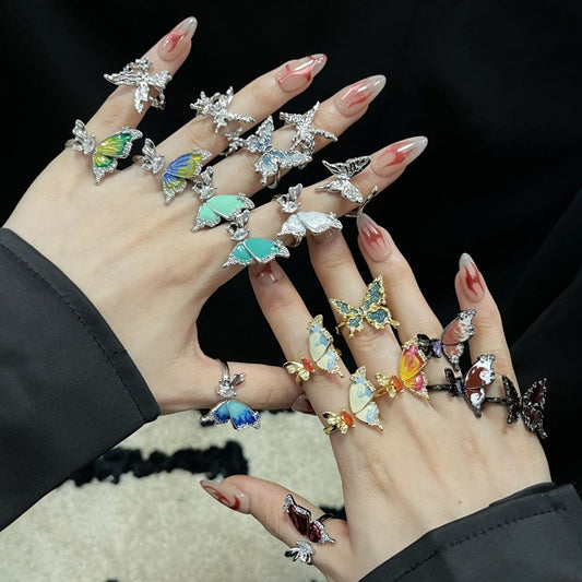 Series Open Personalized Minority Design Cold Wind Drip Rings