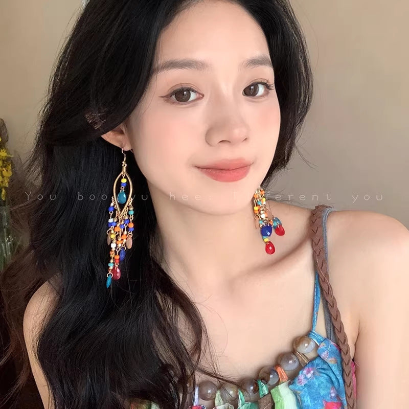 Women's Style Exaggerated Ear Hook Ethnic Retro Earrings