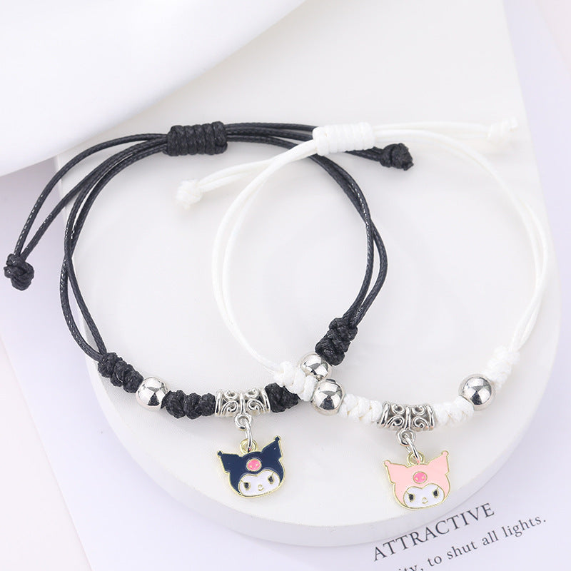 Cartoon Good-looking Woven Korean Style Fresh Carrying Strap Female Creative Bracelet
