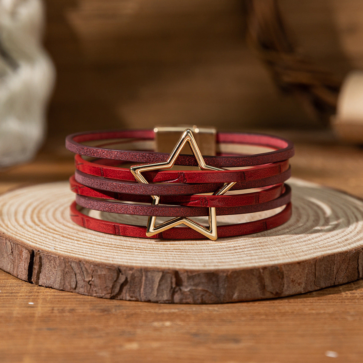 Twin Sense Leather Female Style Niche Design Bracelet