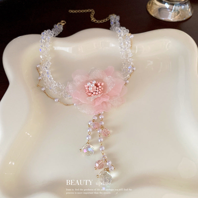 Fairy Flowers Diamond Crystal Tassel Fresh Sweet Beautiful Rings