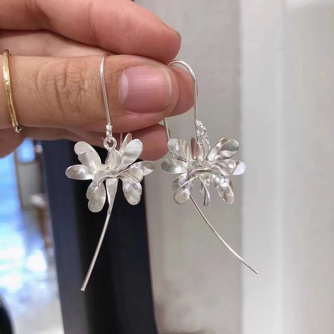 Expected Seeds Thailand Handmade Sier Floral Ball Pastoral Fashion Minority Rings