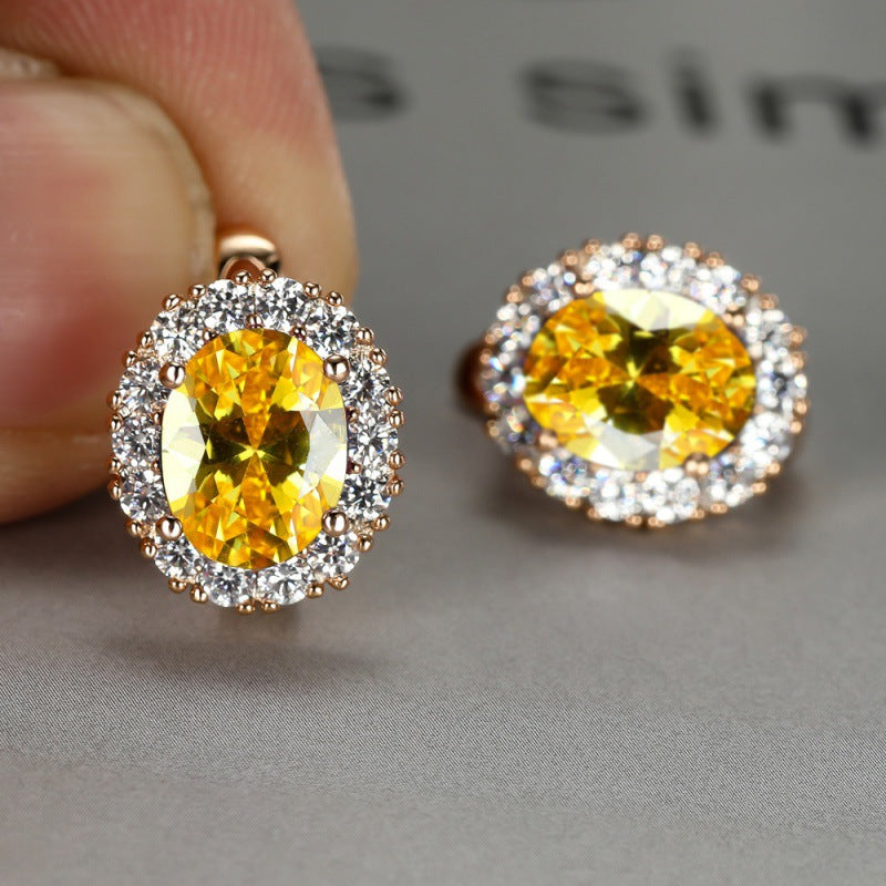 Women's White Diamond For Small Personality Simple Stud Earrings