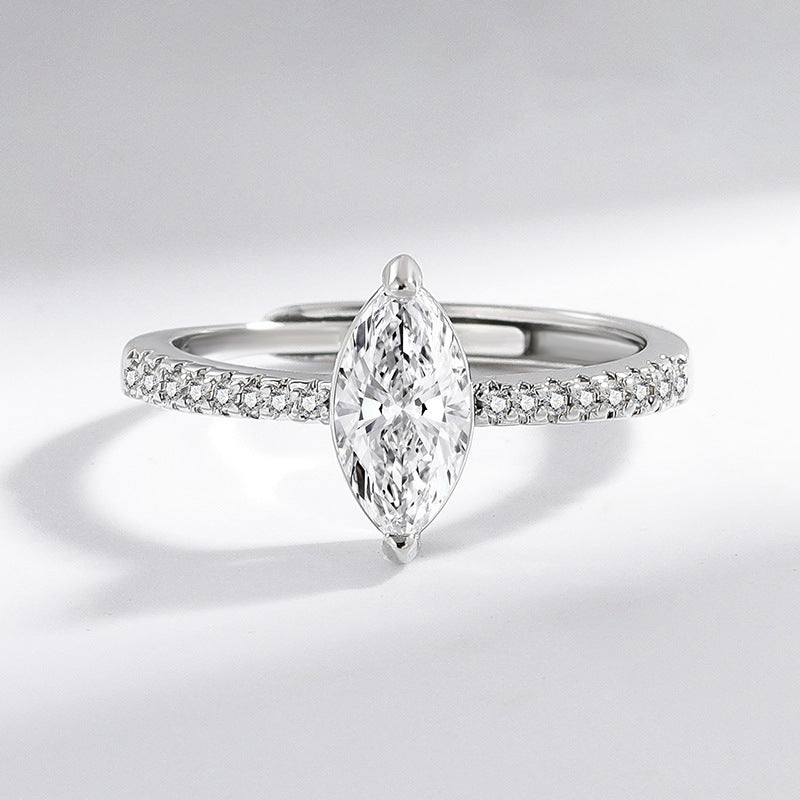 Women's Horse Eye Moissanite Light Luxury Sense Of Glance Rings