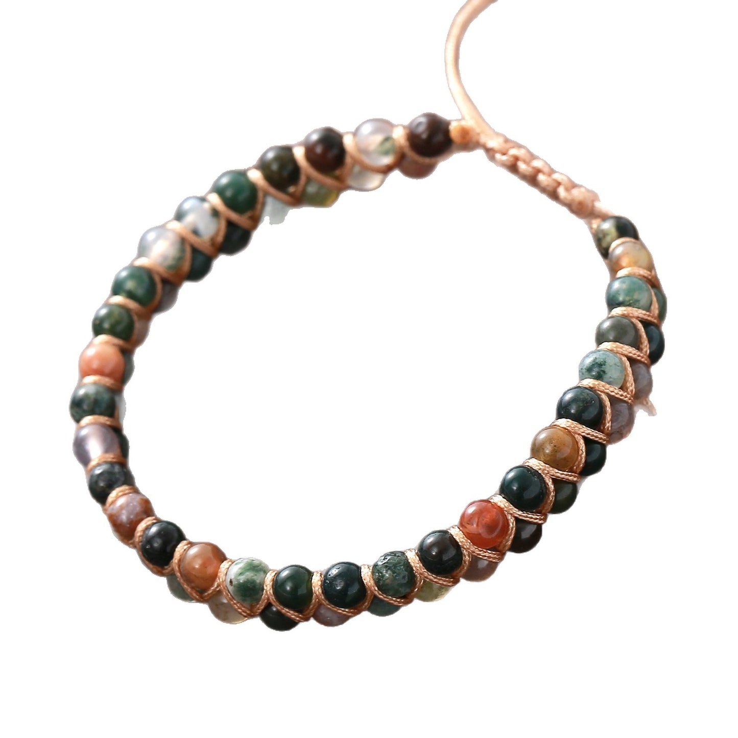 Bohemian Indian Agate Natural Stone Hand-woven Bracelets