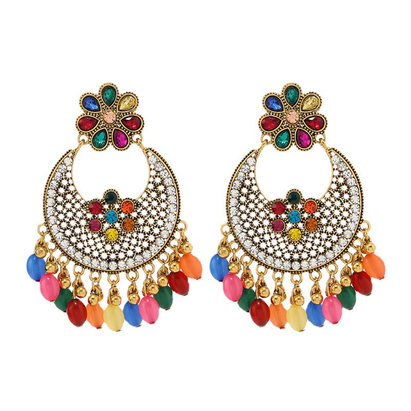 Women's Retro Ethnic Style Carved Hollow Alloy Bohemian Indian Ear Hook