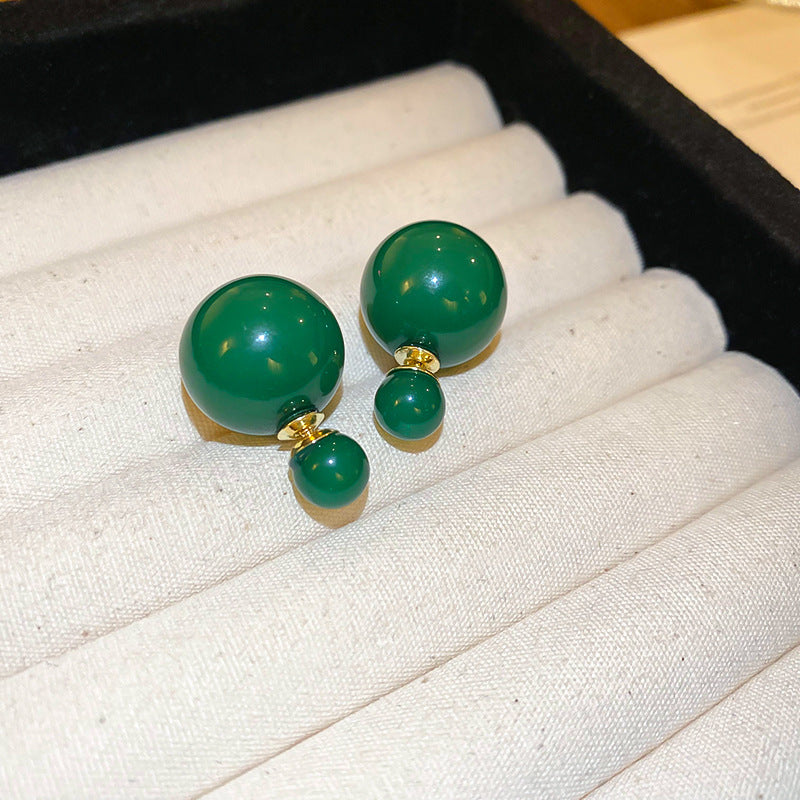 Sier Needle Zircon Geometric Flower Retro Exquisite Earrings