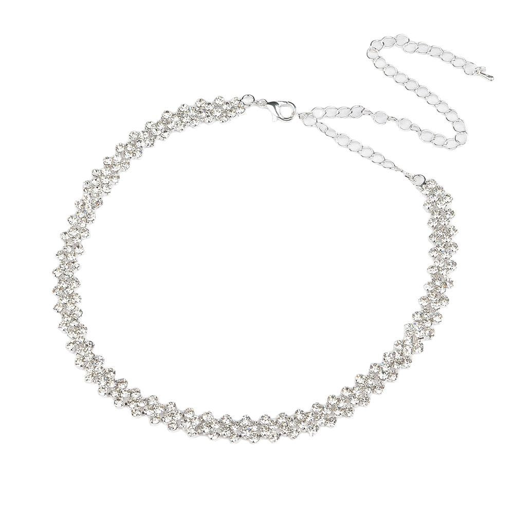 Simple Full Diamond Collar Personalized Clavicle Chain Trendy Necklaces