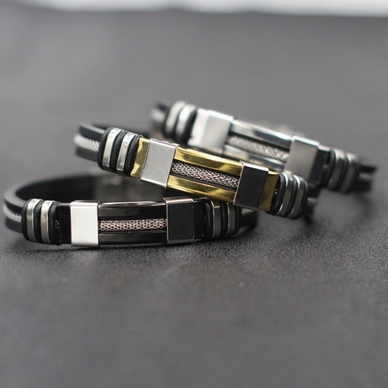 Men's Stainless Steel Trendy Stylish Simple Bracelets