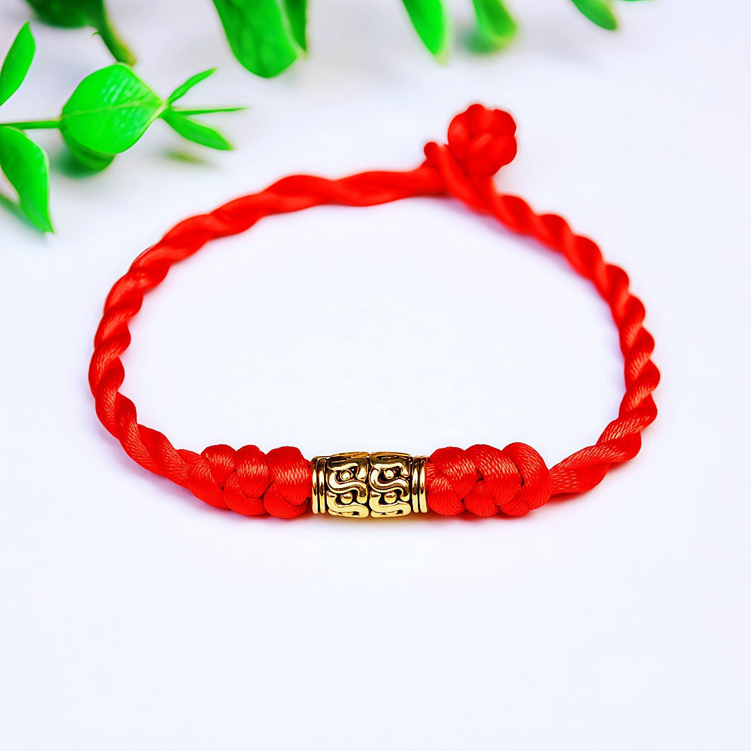 Pure Copper Five Emperor Coins Carrying Strap Coin Dragon Boat Bracelets