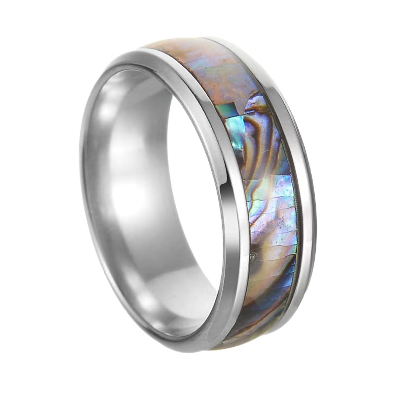 Women's & Men's Fashion Personality Dribble Sst Shell Titanium Ring