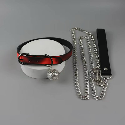 Holding Rope Bell Punk Puppy Leather Spicy Necklaces