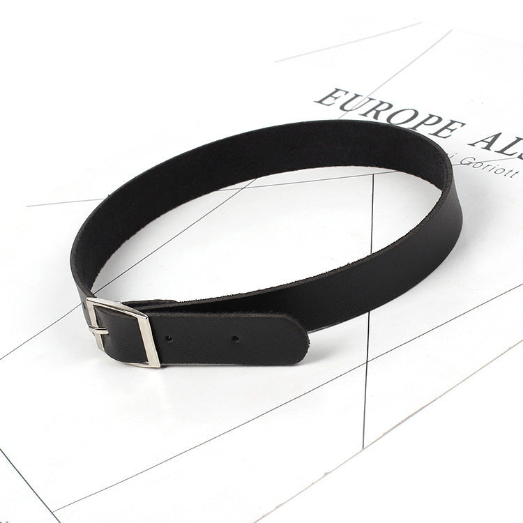 Women's Retro Punk Rock Leather Hand Strap Neck Band Clavicle Collar