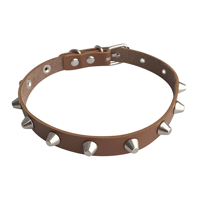 Rivet Punk Metal Rock Couple Trend Clavicle Chain Can Collar