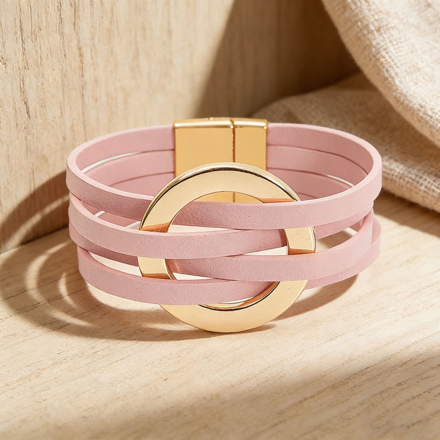 Twin Sense Leather Female Style Niche Design Bracelet