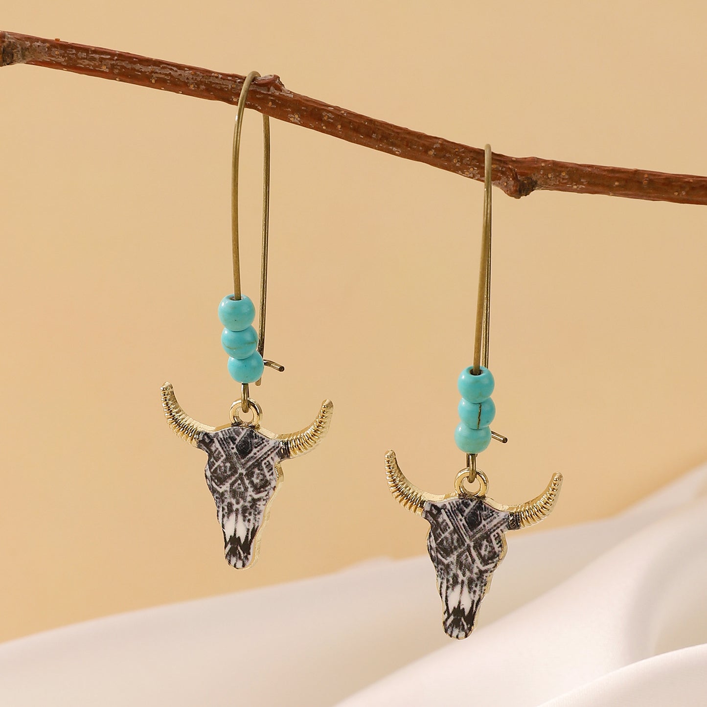 Women's Style Personalized Cow Head Retro Western Earrings