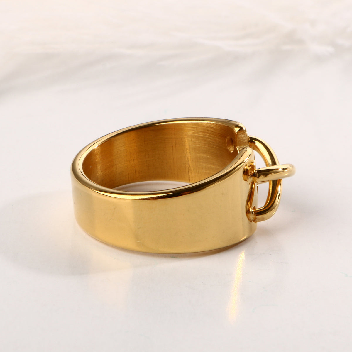 Fashion Personality Simple Cross X Electroplated Gold Stainless Ring