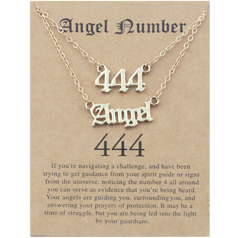 Angel Lucky Number Suit Clavicle Chain Necklaces