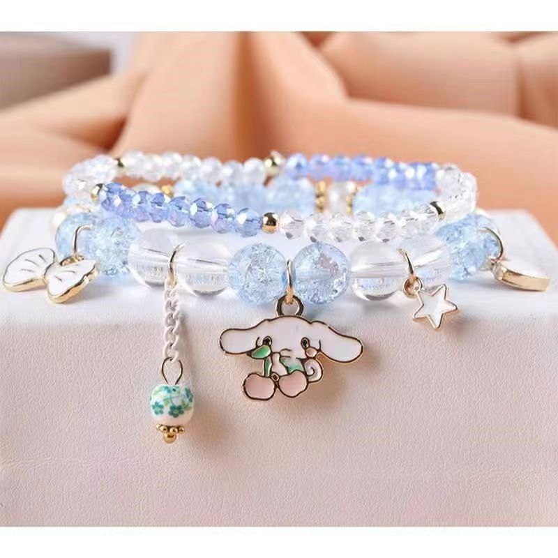 Women's Pearl Korean Super Cute Cartoon Beaded Bracelets