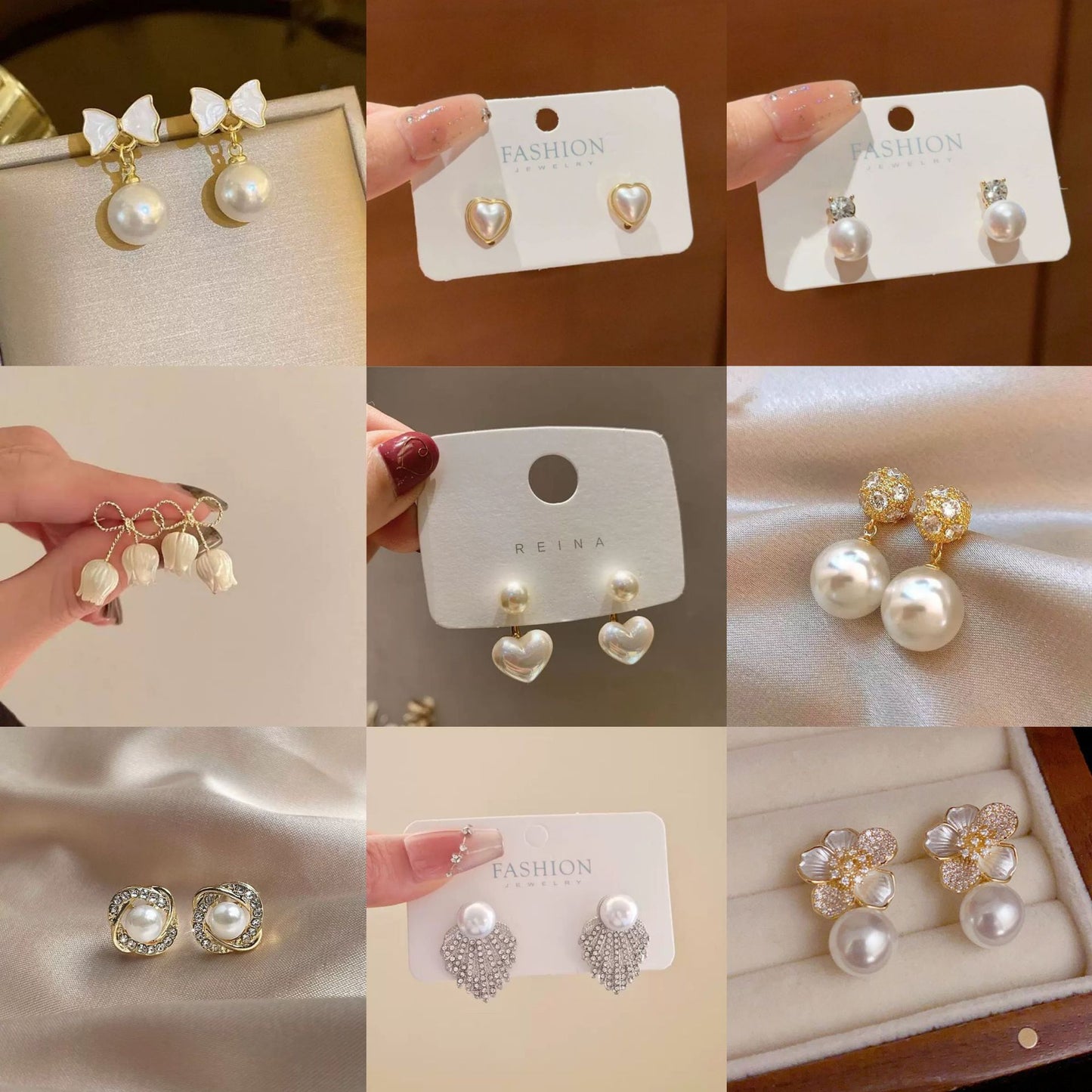 Women's Low Price Light Luxury Premium Temperamental Pearl Eardrops Rings