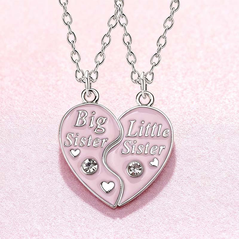 Pretty Letter Good Friend Girlfriends Heart-shaped Necklace